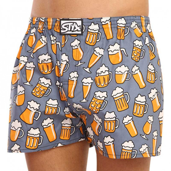 Herenboxershort art classic rubber en sokken Styx bier (AH1357)