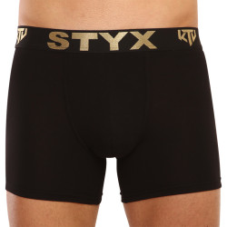 Herenboxershort Styx / KTV lang sport elastiek zwart - zwart elastiek (UTC960)