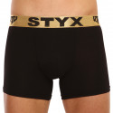 Herenboxershort Styx / KTV lang sportelastiek zwart - goud elastiek (UTZ960)