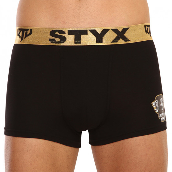 Herenboxershort Styx / KTV sport elastiek zwart - goud elastiek (GTZL960)