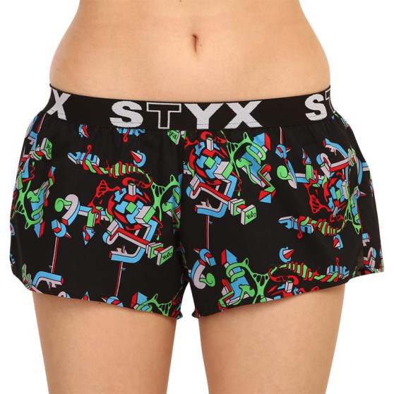 Vrouwen shorts Styx kunst sport rubber structuur (T958)