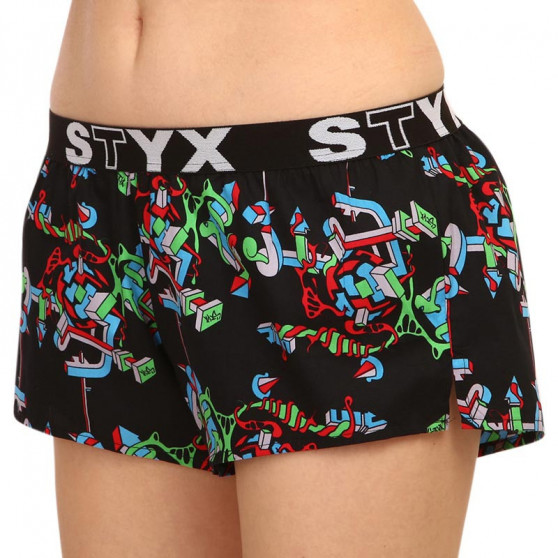 Vrouwen shorts Styx kunst sport rubber structuur (T958)