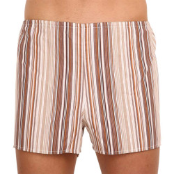 Klassieke Herenboxershort Foltýn bruin met strepen (K53)