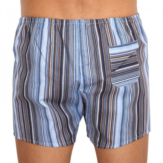 Klassieke Herenboxershort Foltýn blauw met strepen extra oversized