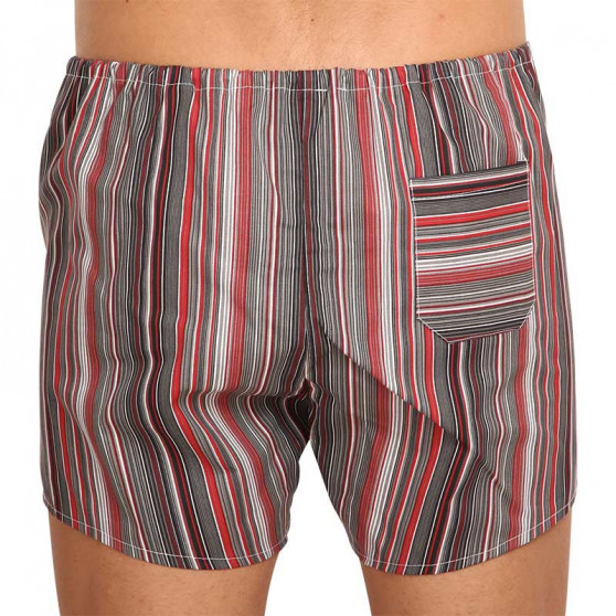 Klassieke Herenboxershort Foltýn rood met strepen oversized (KN76)