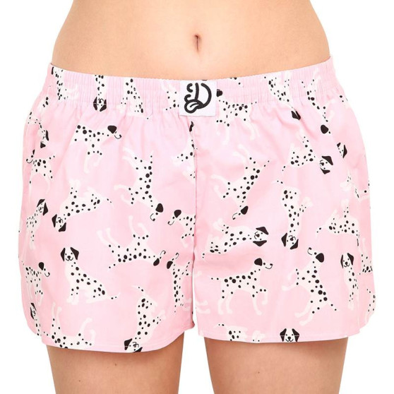 Vrolijke dames shortDedoles Roze Dalmatiërs (DWLB146)