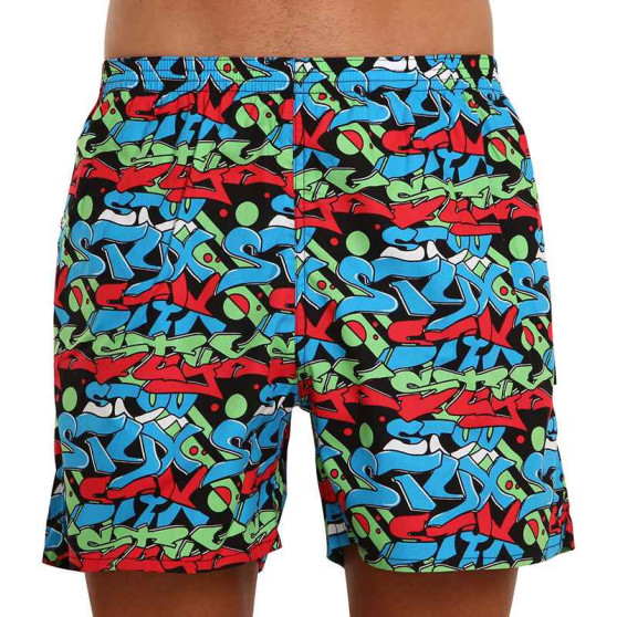 Herenhomeshort met zakken Styx graffiti (D1255)