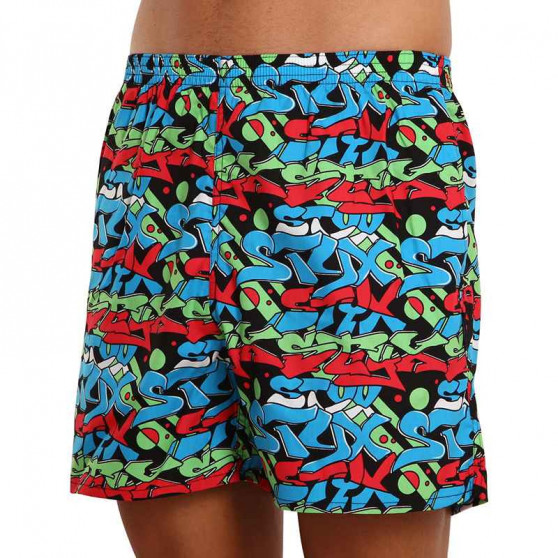 Herenhomeshort met zakken Styx graffiti (D1255)