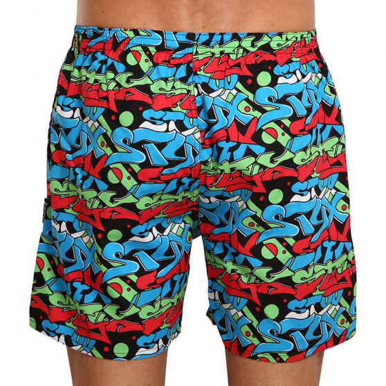 Herenhomeshort met zakken Styx graffiti (D1255)