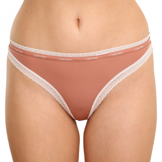 3PACK dames string Calvin Klein veelkleurig (QD3802E-147)