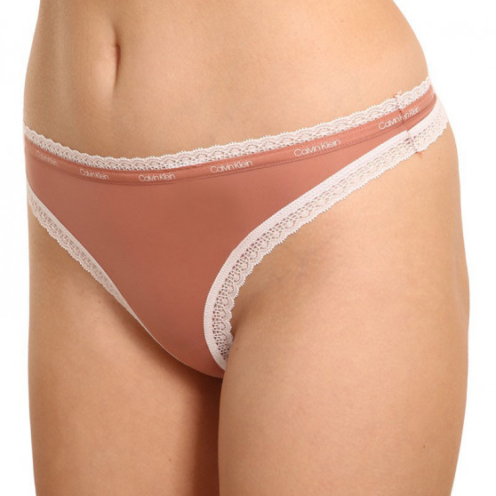 3PACK dames string Calvin Klein veelkleurig (QD3802E-147)