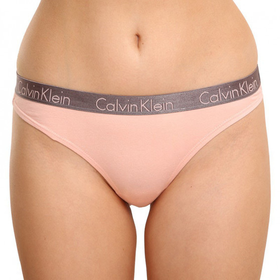 3PACK dames string Calvin Klein veelkleurig (QD3560E-1CZ)