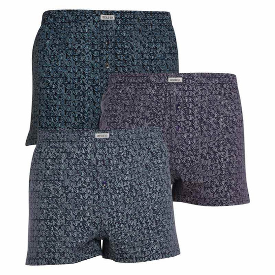 3PACK Herenboxershort Andrie veelkleurig (PS 5627)