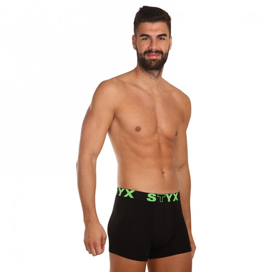 Herenboxershort Styx sportelastiek zwart (G962)