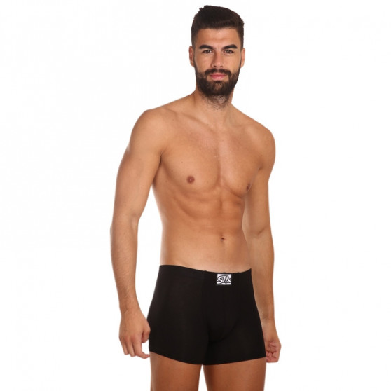 Herenboxershort Styx lang klassiek elastisch zwart (F960)