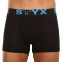 Herenboxershort Styx lang sport elastisch zwart (U961)