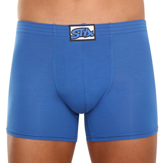 Herenboxershort Styx lang klassiek elastisch blauw (F967)