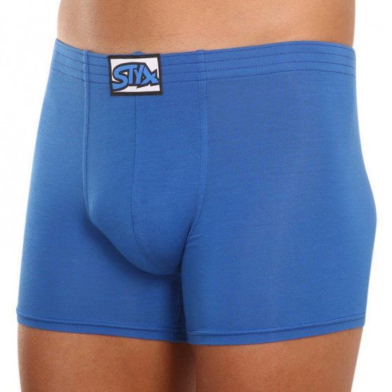 Herenboxershort Styx lang klassiek elastisch blauw (F967)