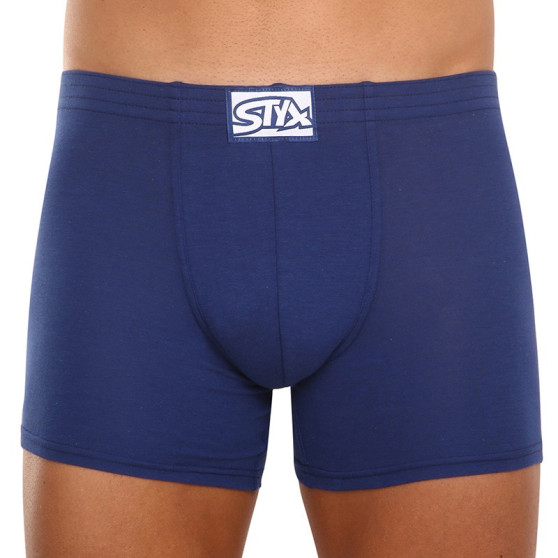 Herenboxershort Styx lang klassiek elastisch blauw (F968)