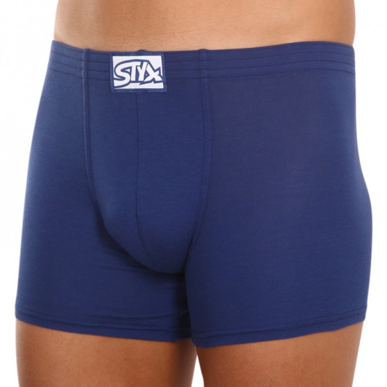 Herenboxershort Styx lang klassiek elastisch blauw (F968)