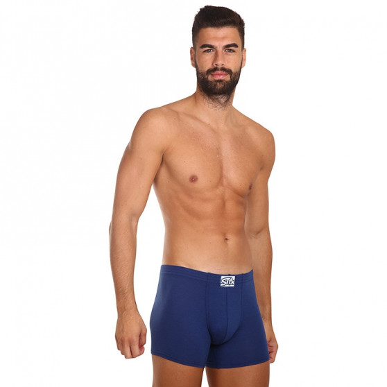 Herenboxershort Styx lang klassiek elastisch blauw (F968)