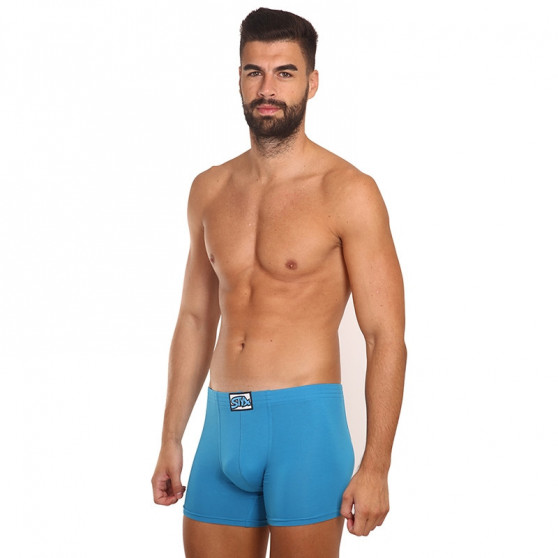 Herenboxershort Styx lang klassiek elastisch blauw (F969)