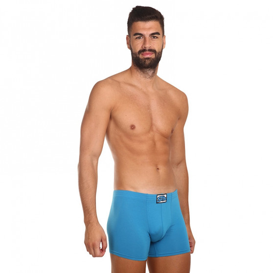 Herenboxershort Styx lang klassiek elastisch blauw (F969)