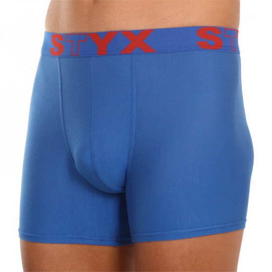 Herenboxershort Styx lang sportelastisch blauw (U967)