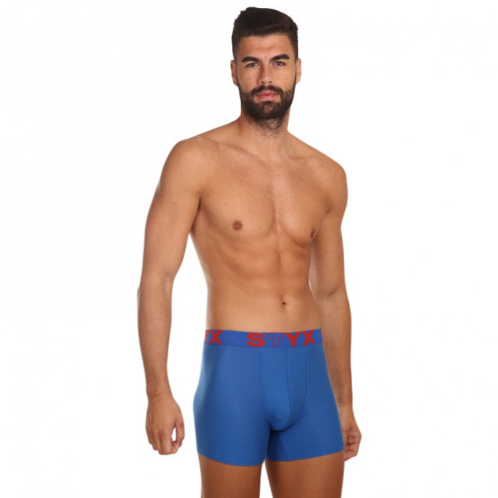 Herenboxershort Styx lang sportelastisch blauw (U967)