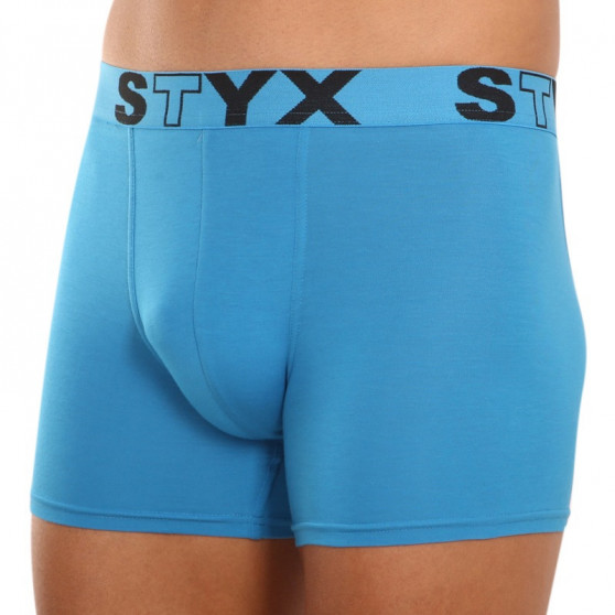 Herenboxershort Styx lang sportelastisch lichtblauw (U969)