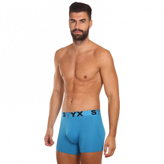 Herenboxershort Styx lang sportelastisch lichtblauw (U969)