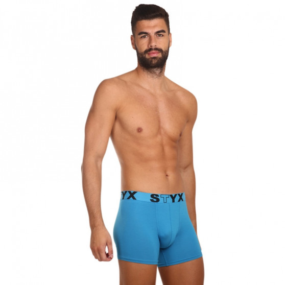 Herenboxershort Styx lang sportelastisch lichtblauw (U969)