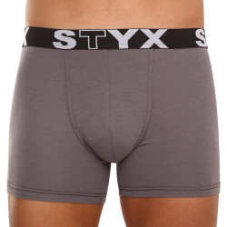 Herenboxershort Styx lang sportelastisch donkergrijs (U1063)