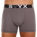 Herenboxershort Styx lang sportelastisch donkergrijs (U1063)