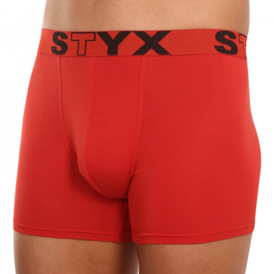 Herenboxershort Styx lang sportelastisch rood (U1064)