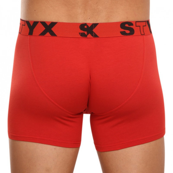 Herenboxershort Styx lang sportelastisch rood (U1064)