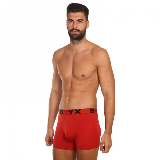 Herenboxershort Styx lang sportelastisch rood (U1064)