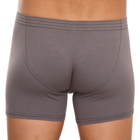 Herenboxershort Styx lang klassiek elastisch donkergrijs (F1063)