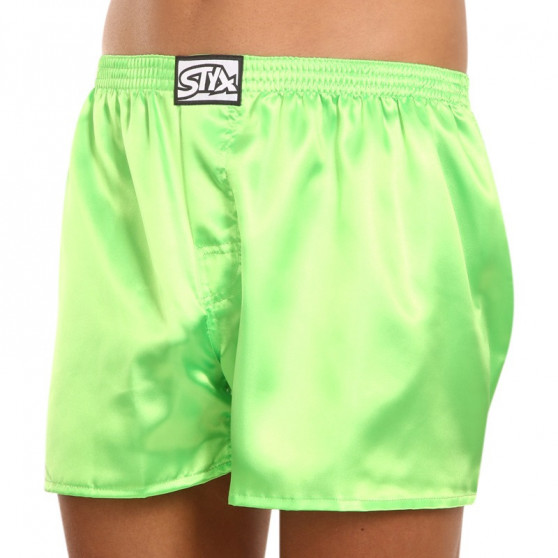 Herenboxershort Styx classic rubber satijn groen (C1069)