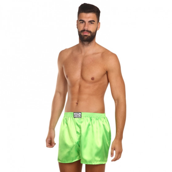 Herenboxershort Styx classic rubber satijn groen (C1069)