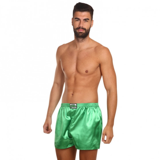 Herenboxershort Styx klassiek elastisch satijn donkergroen (C689)