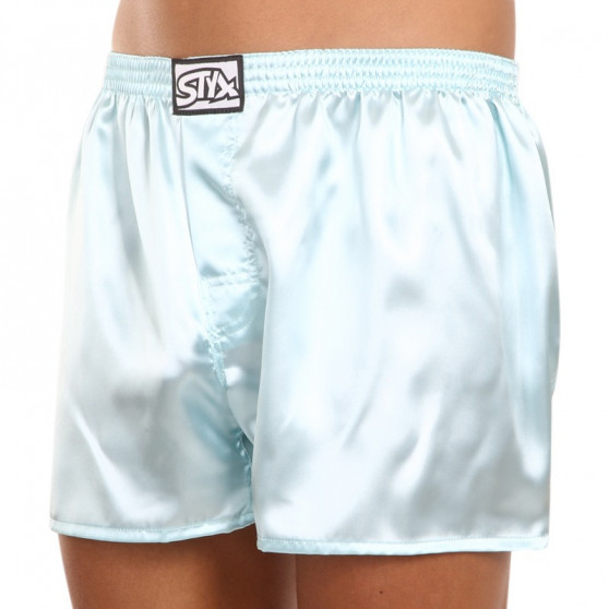 Herenboxershort Styx klassiek elastisch satijn lichtblauw (C688)