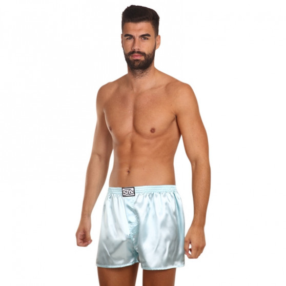 Herenboxershort Styx klassiek elastisch satijn lichtblauw (C688)