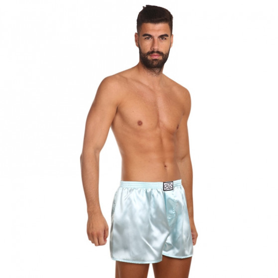 Herenboxershort Styx klassiek elastisch satijn lichtblauw (C688)