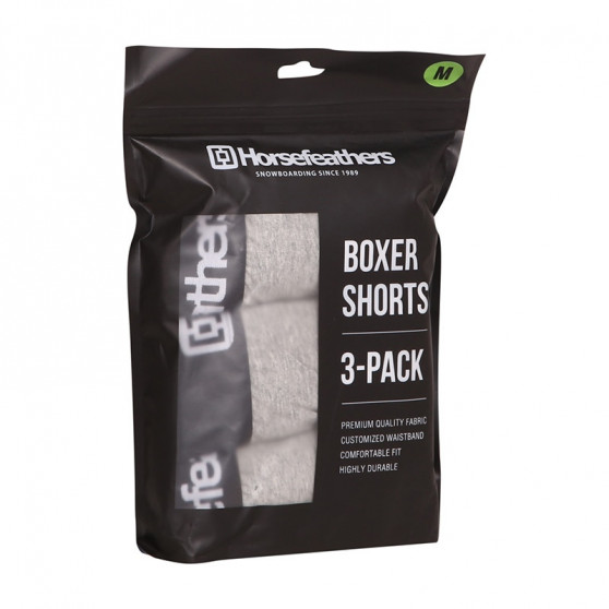 3PACK Herenboxershort Horsefeathers Dynasty heidegrijs (AM067C)