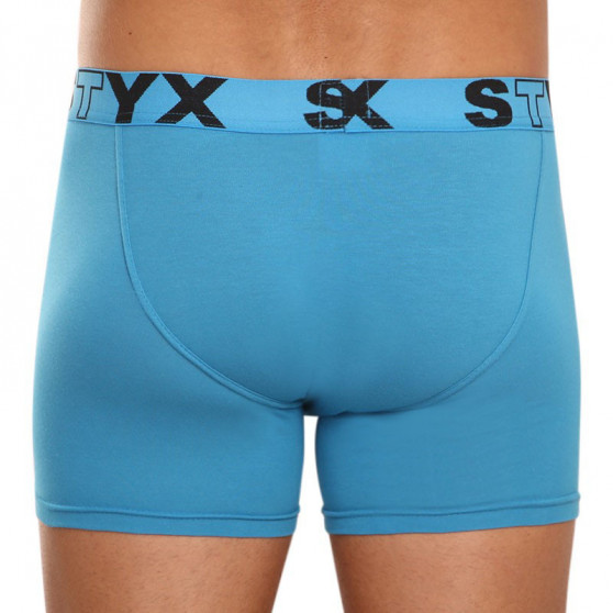 3PACK herenboxershort Styx lang sport elastisch blauw (U9676869)