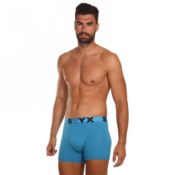 3PACK herenboxershort Styx lang sport elastisch blauw (U9676869)