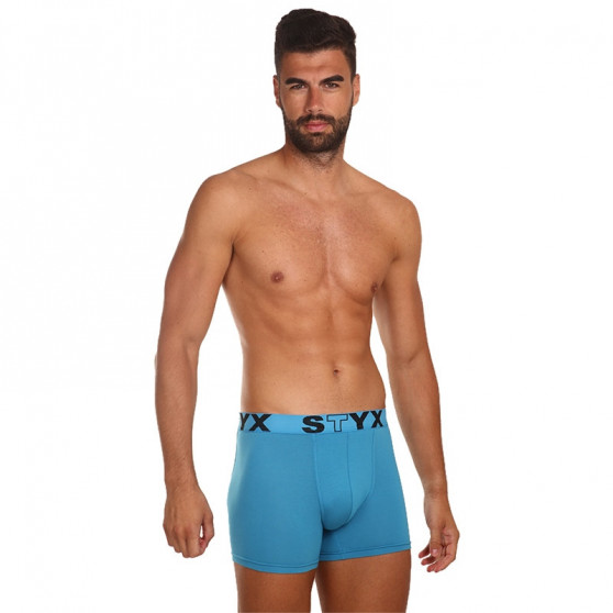 3PACK herenboxershort Styx lang sport elastisch blauw (U9676869)