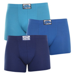 3PACK herenboxershort Styx lang klassiek elastisch blauw (F9676869)