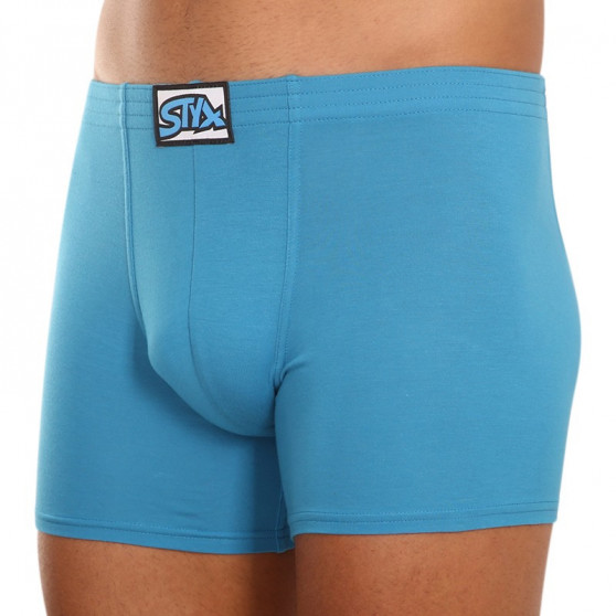 3PACK herenboxershort Styx lang klassiek elastisch blauw (F9676869)